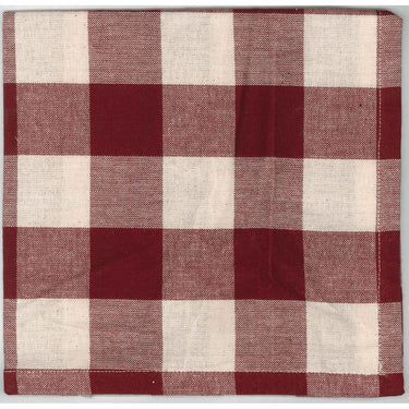 Barn Red Buttermilk Buffalo Check Napkin Set Of Six NK510017 - The Fox Decor